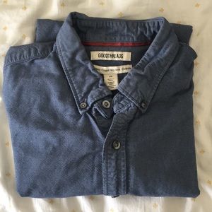 Men's Slim-fit Long-Sleeve Solid Oxford Shirt